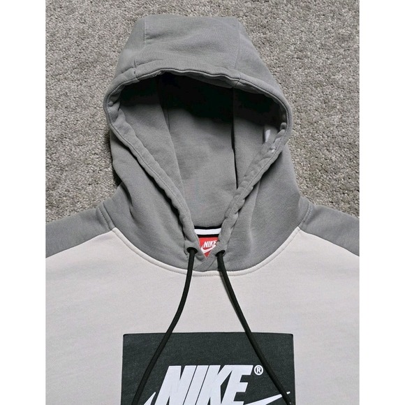 Rare Nike Air Color Block Pullover‎ Hoodie Off White Olive Mens Size S - Picture 6 of 16